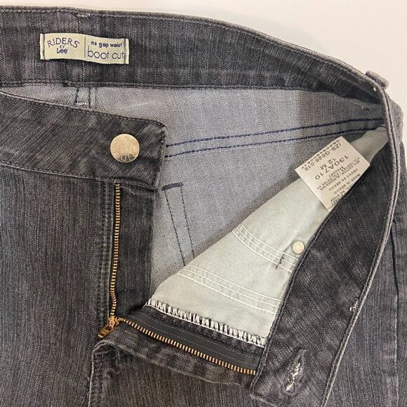 Riders Lee Bootcut Jeans Women's Size 12M (31 x 30) Charcoal Grey No Gap Waist - Picture 7 of 11